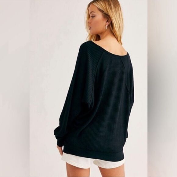 Free People Santa Clara thermal black NWT - Picture 4 of 10